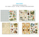 Double-sided paper sheets set 1 - Ciao Bella Asia Diary — selection of double-sided A4 paper sheets with Asian market scenes, tropical botanicals, vintage travel collage, and patchwork textures