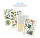 Adhesive sheets — Ciao Bella Asia Diary — 4 A4 adhesive ephemera sheets featuring botanical florals, tropical leaves, travel cutaparts, lanterns, and Asian landscape elements