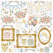 49 and Market Confetti Moments All-In-One Kit elements showing watercolor illustrations of party banners, balloons, rose bouquets, golden frames, champagne glasses, and gift boxes.