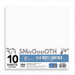 Couture Creations Smooth White Cardstock. A package of 10 sheets of SmoOooOTH 12x12 white cardstock, featuring a white sheet at the top and a blue and white label at the bottom with product details.