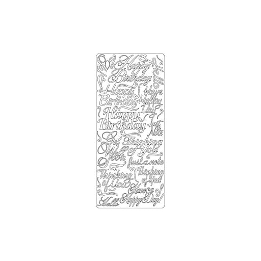 PeelCraft Happy Birthday PC2664 silver
