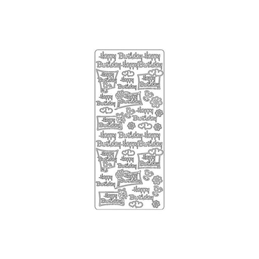 PeelCraft Happy Birthday PC2761 silver