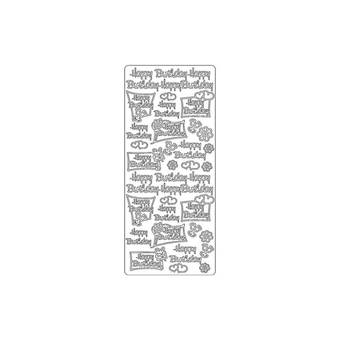 PeelCraft Happy Birthday PC2761 silver