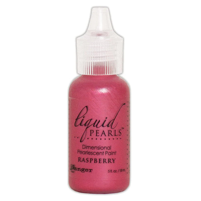 Bottle of Liquid Pearls dimensional pearl paint in Raspberry colour 