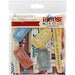 49 & Market Mouse & Co 34-piece chipboard embellishment set for scrapbooking and paper crafts