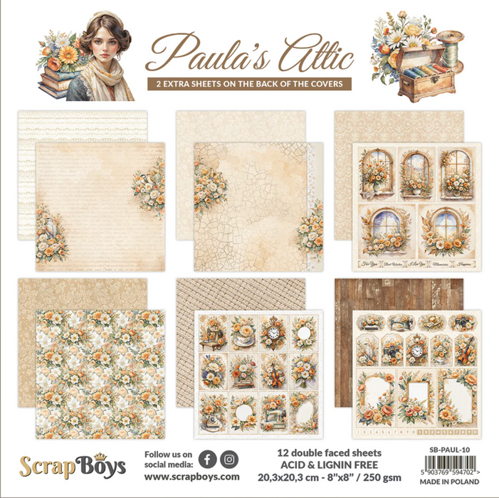 Scrapboys 12x12inch Collection Paper Pack Paula's Attic