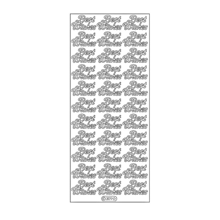 PeelCraft Best Wishes &nbsp;PC309 Peel-off Stickers Silver