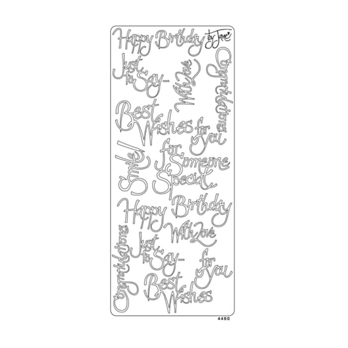 PeelCraft Just To Say &nbsp;PC4460 Peel-off Stickers Gold