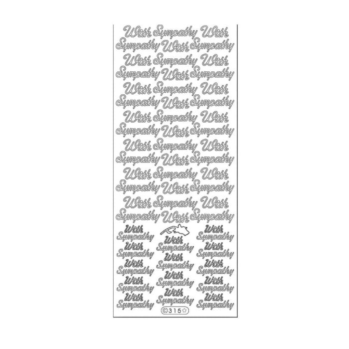 PeelCraft Sympathy &nbsp;PC15 Peel-off Stickers Silver