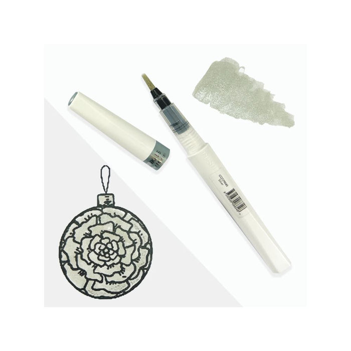 Couture Creations Winkles Glitter Brush Silver