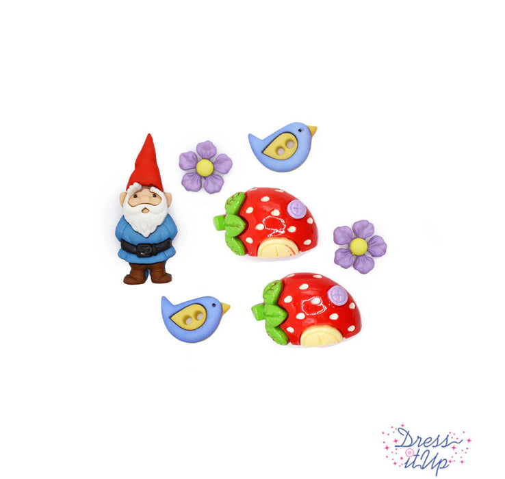 DRESS IT UP BUTTONS STRAWBERRY COTTAGES 9PCS