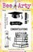 Bee Arty The Graduate stamp set – 7 graduation stamps including mortarboard, diploma, books and celebration sentiments