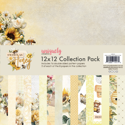 Uniquely Creative Sweet as Honey 12x12 Collection Pack with floral and honeybee design 