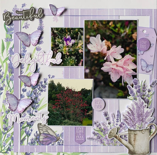 Lavender Love Double Page Layout Kit.