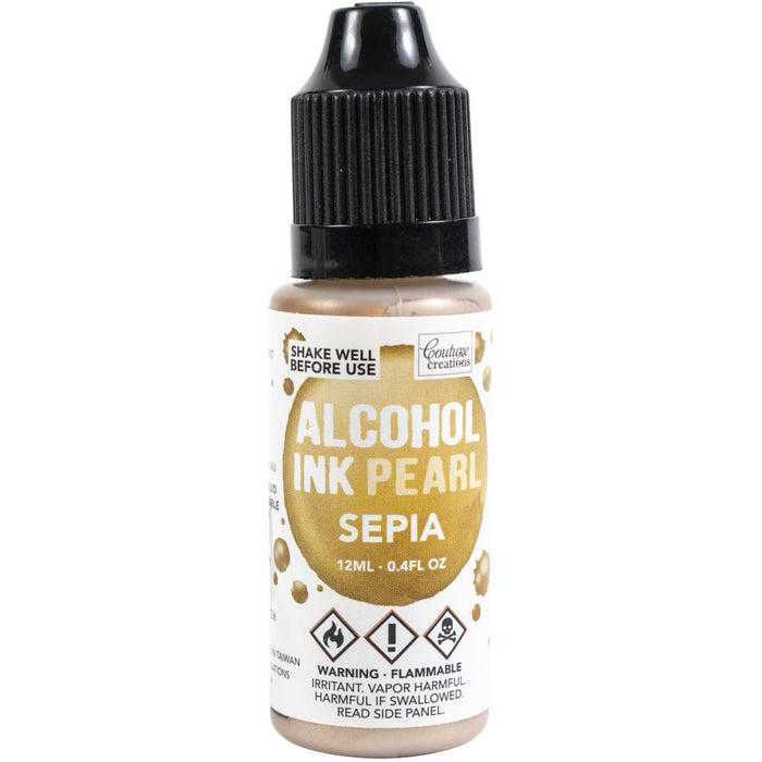 Couture Creations Pearl Alcohol Ink Sepia
