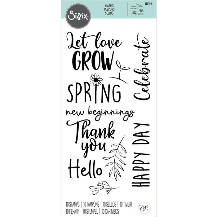 SIZZIX CLEAR STAMPS BY OLIVIA ROSE NEW BEGININGS