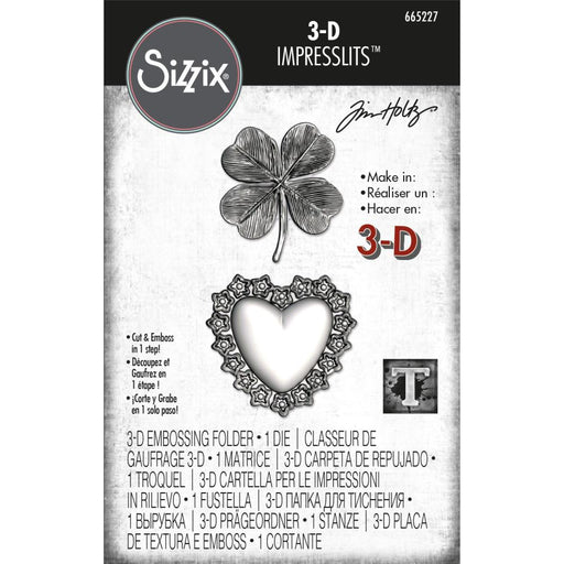 Sizzix 3d Impresslits Embossing Folder Lucky Love
