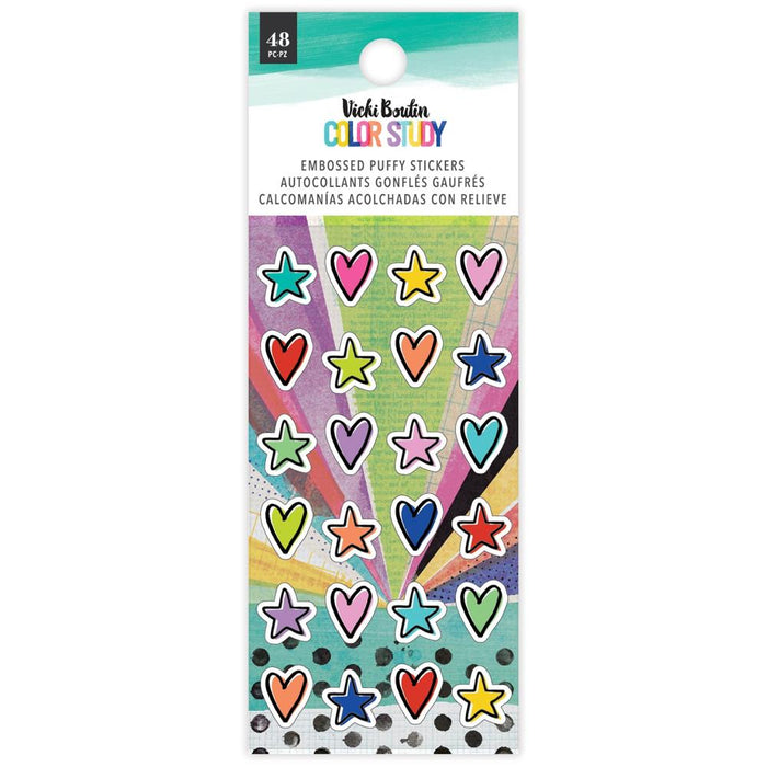 Vicki Boutin Embellishments Color Study Embossed Puffy Stickers