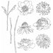 Tim Holtz Cling Stamps Flower Garden CMS215