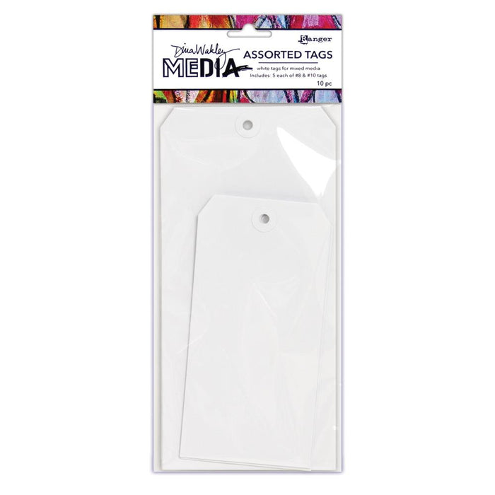 DINA WAKLEY MEDIA ASSORTED WHITE TAGS