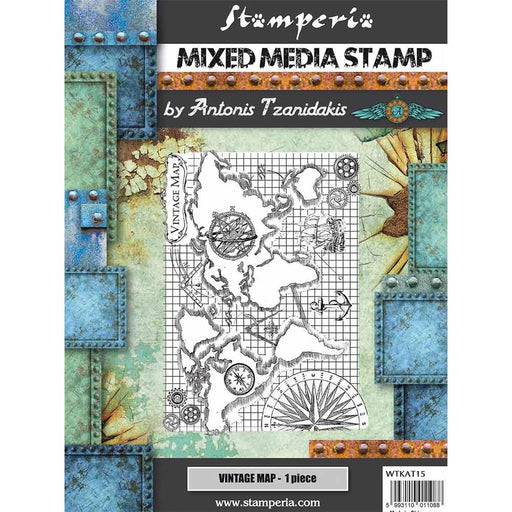 Stamperia Mixed Media Stamp Vintage Map