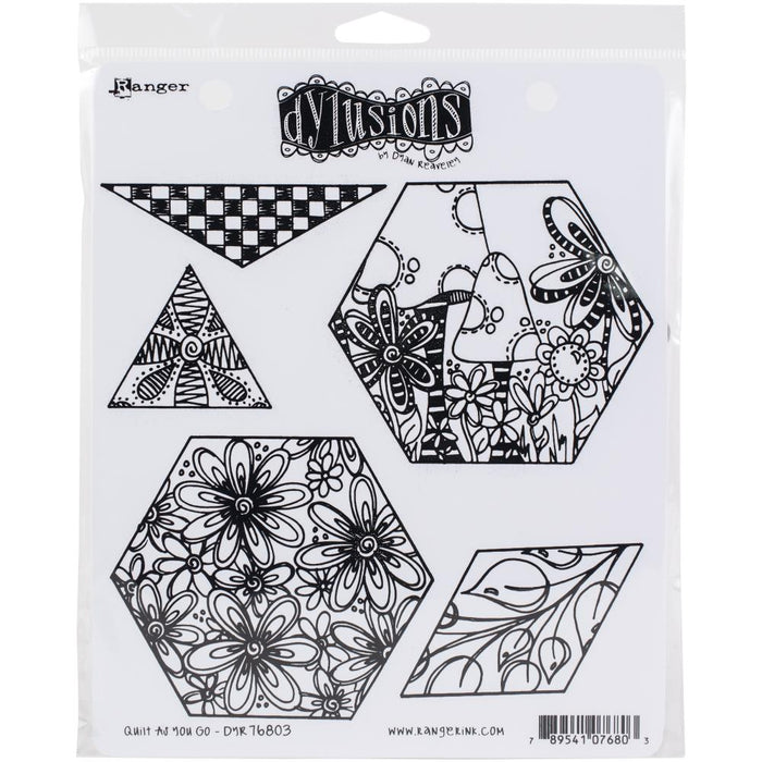 Dylusions Cling Stamp Quilt As You Go
