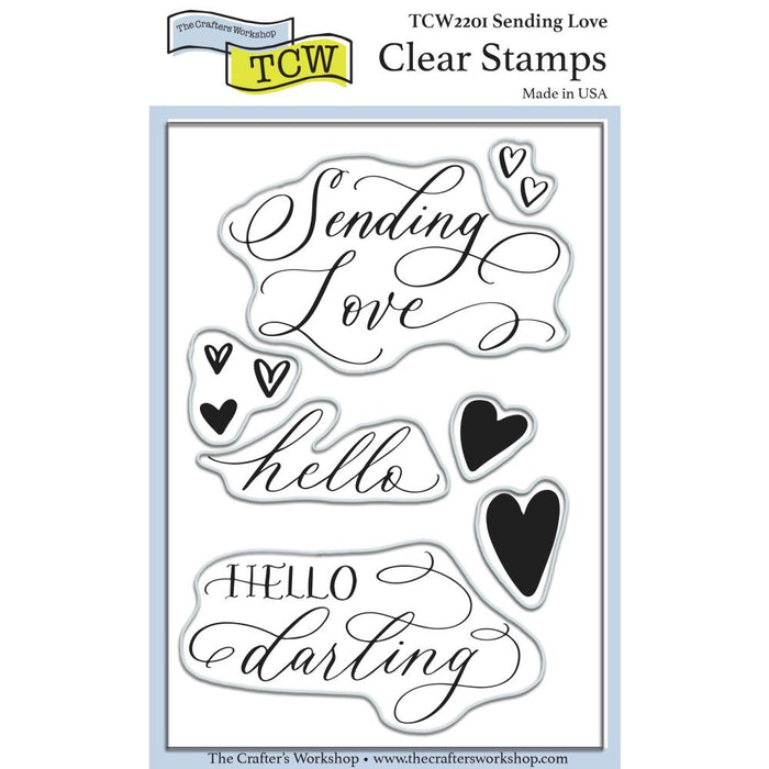 THE CRAFTER'S WORKSHOP CLEAR STAMPS SENDING LOVE