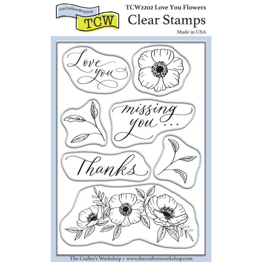 Crafter's Workshop Clear Stamps Love You Flowers