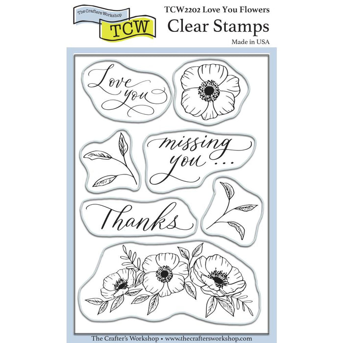 Crafter's Workshop Clear Stamps Love You Flowers
