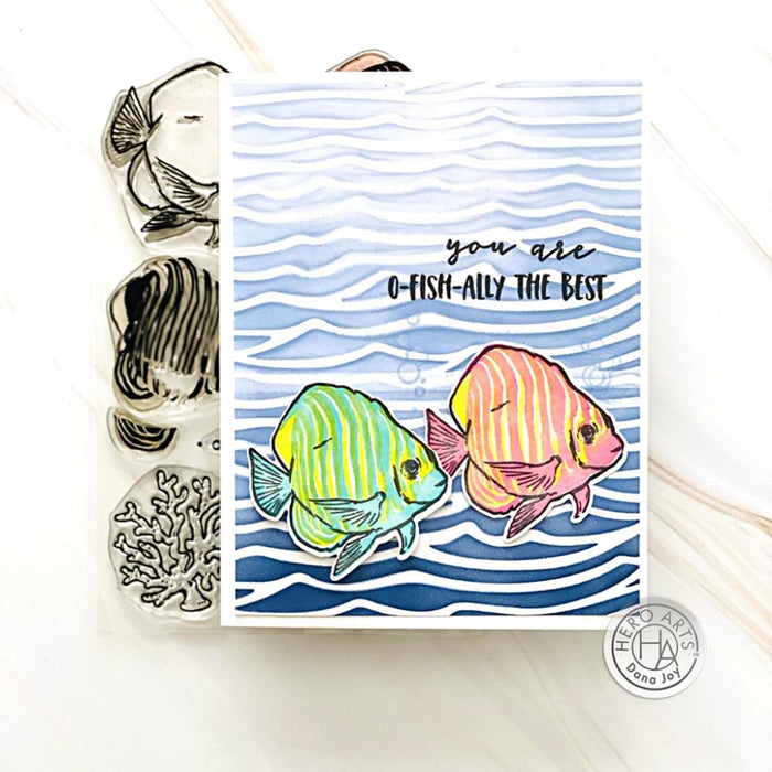 HERO ARTS COLOR LAYERING CLEAR STAMPS 4"X6" ROYAL ANGELFISH