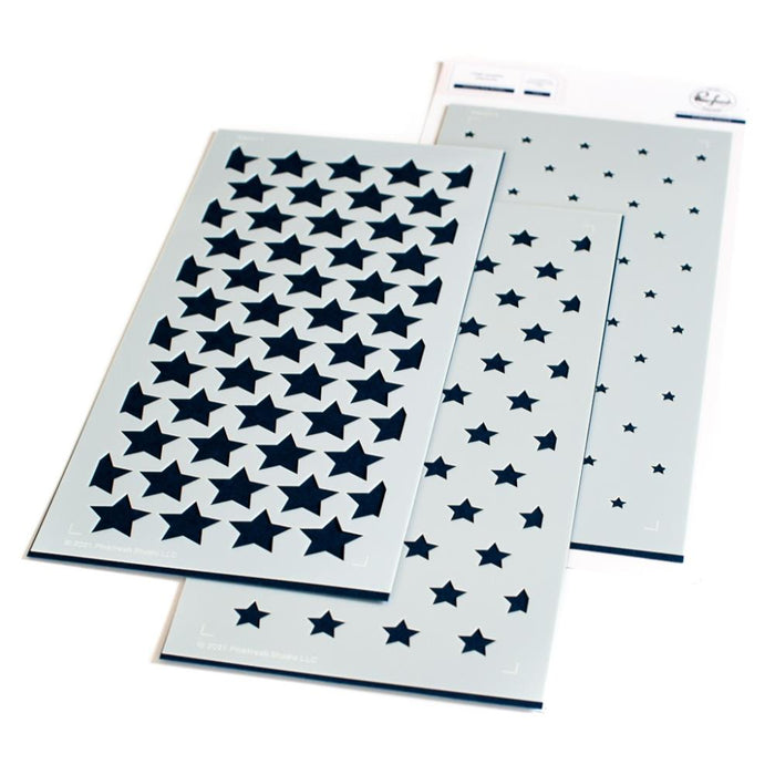 Pinkfresh Studio Stencils Slimline Star Builder 3/pkg