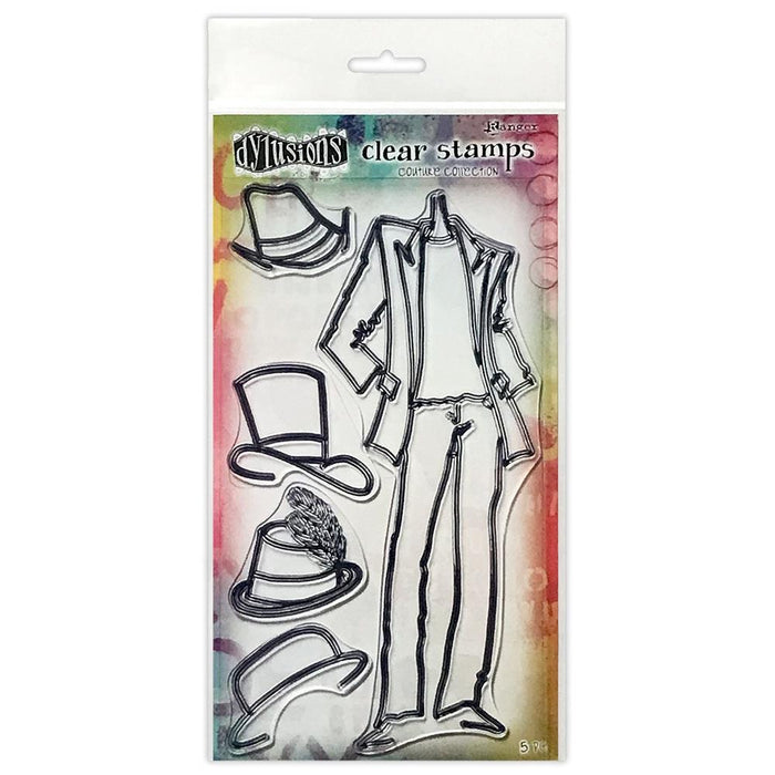Dylusions Couture Clear Stamps Man About Town 