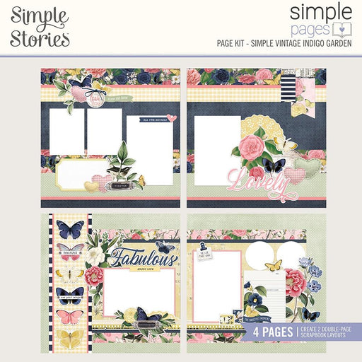 Simple Stories Simple Pages Kit.Simple Vintage Indigo Garden