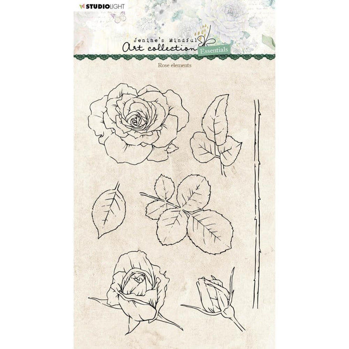 STUDIO LIGHT CLEAR STAMP ROSE ELEMENTS