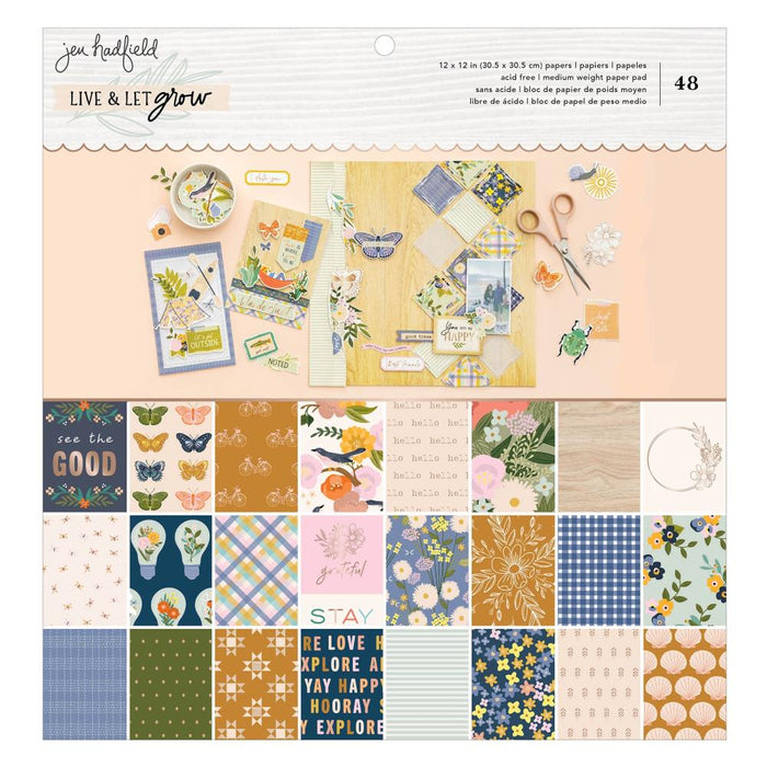 Jen Hadfield 12 x 12 Paper Pack Live and Let Grow