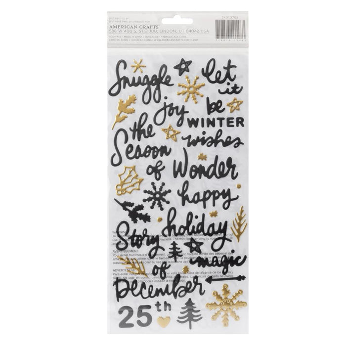 Vicki Boutin Puffy Phrase and Accent Stickers Evergreen & Holly 