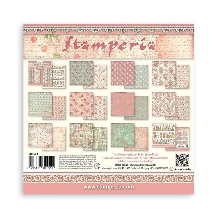 Stamperia Backgrounds Selection Pack 8"x8" Rose Parfum