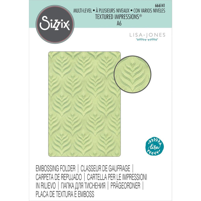 Sizzix 3D Textured Impressions Embossing Folder Palm Repeat.