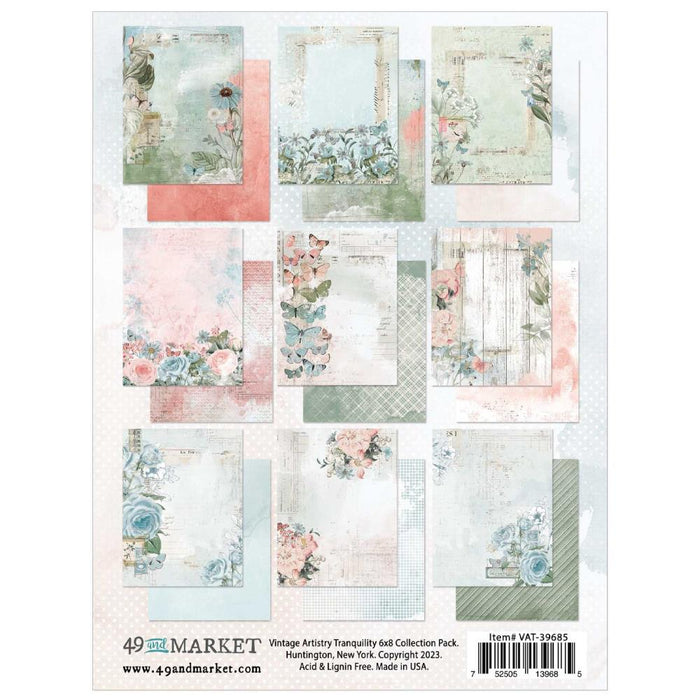 49 & Market Vintage Artistry Collection Pack 6" x 8"Tranquility