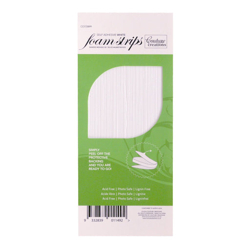 Couture Creations Foam Strips White  3mm wide