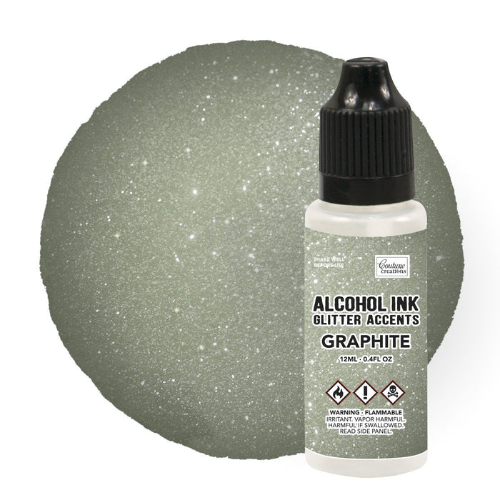 Couture Creations Alcohol Ink Glitter Accents Graphite