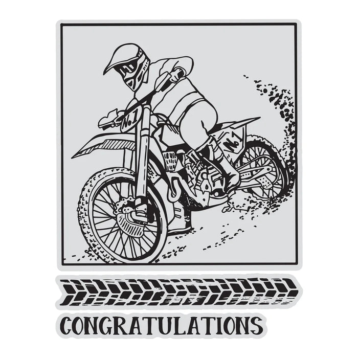 Couture Creations Stamp and Colour Stamp Framed Dirtbike CO728711