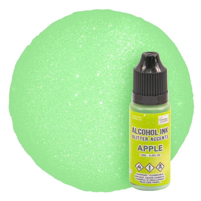 COUTURE CREATIONS ALCOHOL INK GLITTER ACCENTS APPLE