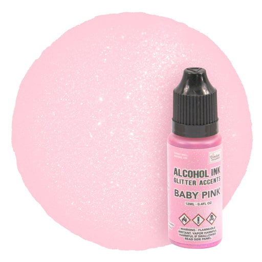 Couture Creations Alcohol Ink Glitter Accents Baby Pink.