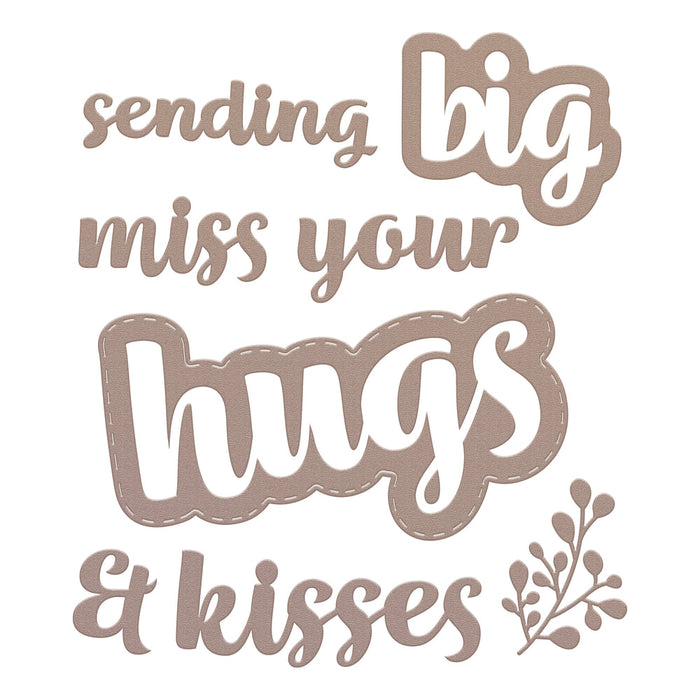 COUTURE CREATIONS DIE SET HUGS SENTIMENTS