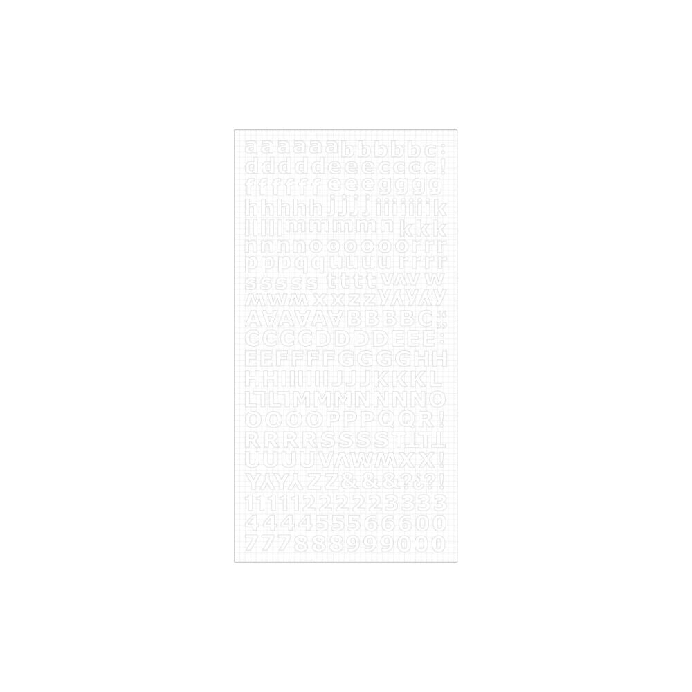 KAISERCRAFT ALPHA STICKER SHEET WHITE — Jackies Craft Store NZ