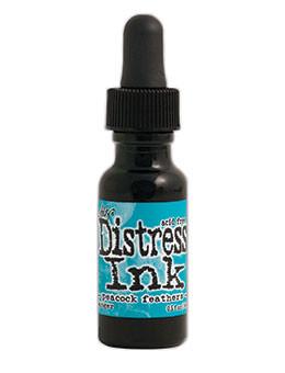 Tim Holtz Distress Ink Pad Reinker Peacock Feathers. 